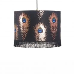 Papillon Living Lampshades Peacock Feathers Pendant 55cm X 30cm