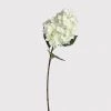 Papillon Living Faux Flowers White Paniculata Grandiflora Hydrangea Spray With Leaves