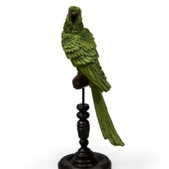 Papillon Living Green Parrot On Perch Eclectic Mix