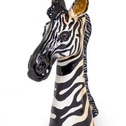 Papillon Living Ceramic Zebra Head Vase Vases & Pots
