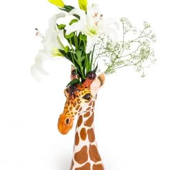 Papillon Living Ceramic Giraffe Head Vase