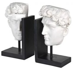 Papillon Living White David Head Bookends Eclectic Mix