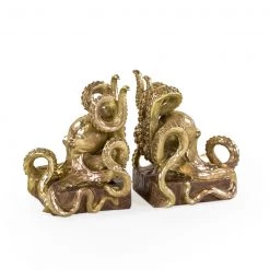 Papillon Living Gold Octopus Bookends Eclectic Mix