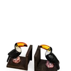 Papillon Living Cast Iron Toucan Bookends Stm34 Eclectic Mix