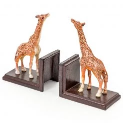 Papillon Living Eclectic Mix Cast Iron Giraffe Bookends