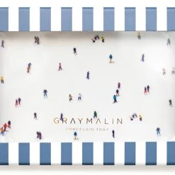 Papillon Living Trays Gray Malin Skiing Trinket Tray