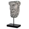 Papillon Living Sculpture Socrates Stone Head On Base