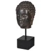 Papillon Living Buddha Head On Stand TEA467 Sculpture