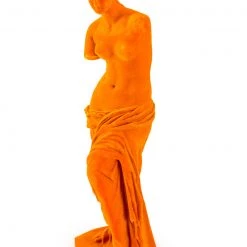 Papillon Living Orange Flock Venus De Milo Figure TMF21 Sculpture