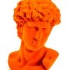 Papillon Living Sculpture Flock David Bust Orange TMF59