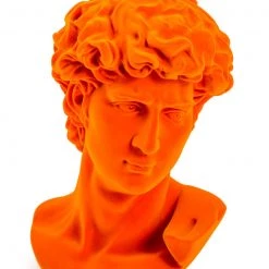 Papillon Living Sculpture Flock David Bust Orange TMF59