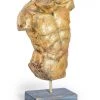 Papillon Living Gold Male Torso Bust Sculpture
