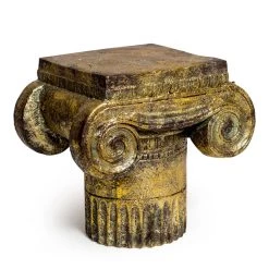 Papillon Living Antique Gold Ionic Pedestal TMP30