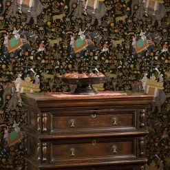 Papillon Living HINDUSTAN Anthracite Wallpaper