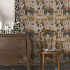 Papillon Living THE PROCESSION Taupe Wallpaper