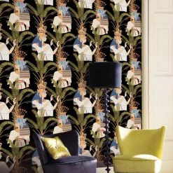 Papillon Living EGYPTIAN QUEENS Anthracite Wallpaper