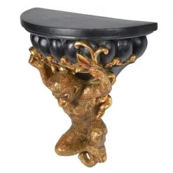 Papillon Living Wall Decoration Gold Monkey Corbel Wall Shelf