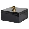 Papillon Living Black Trinket Box With Gold Legs