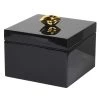 Papillon Living Black Trinket Box With Gold Lips