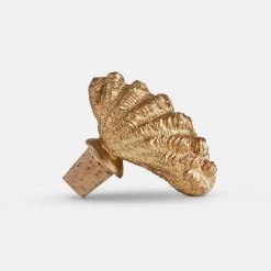 Papillon Living Gold Shell Wine Stopper Glassware & Barware