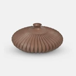 Papillon Living Vases & Pots Natural Round Ridged Vase 210256
