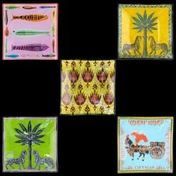 Papillon Living Trays Tin Carretto 5 Glass Plate 2302