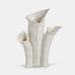 Papillon Living Vases & Pots White Ceramic Lily Vase