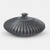 Papillon Living Grey Round Ridged Vase Vases & Pots