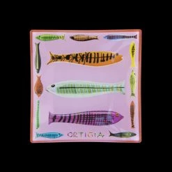 Papillon Living Trays Fishy Square Glass Plate 2184