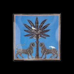 Papillon Living Glass Plate Mosaico Blue 11 X 11cm