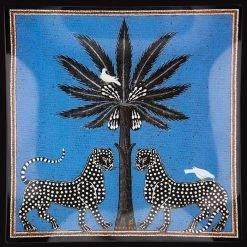 Papillon Living Trays Glass Plate Mosaico Blue 25cm X 25cm