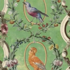 Papillon Living COUNTESSE'S AVIARIUM Mint Wallpaper