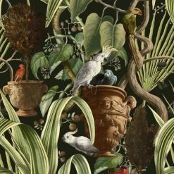 Papillon Living EXOTIC MENAGERIE Dark Wallpaper