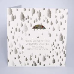 Papillon Living Under The Weather Card