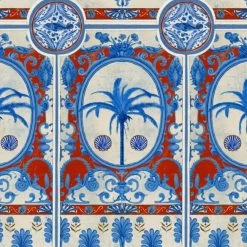 Papillon Living THE VILLA Mural Red Wallpaper