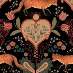 Papillon Living THE VIXEN Anthracite Wallpaper